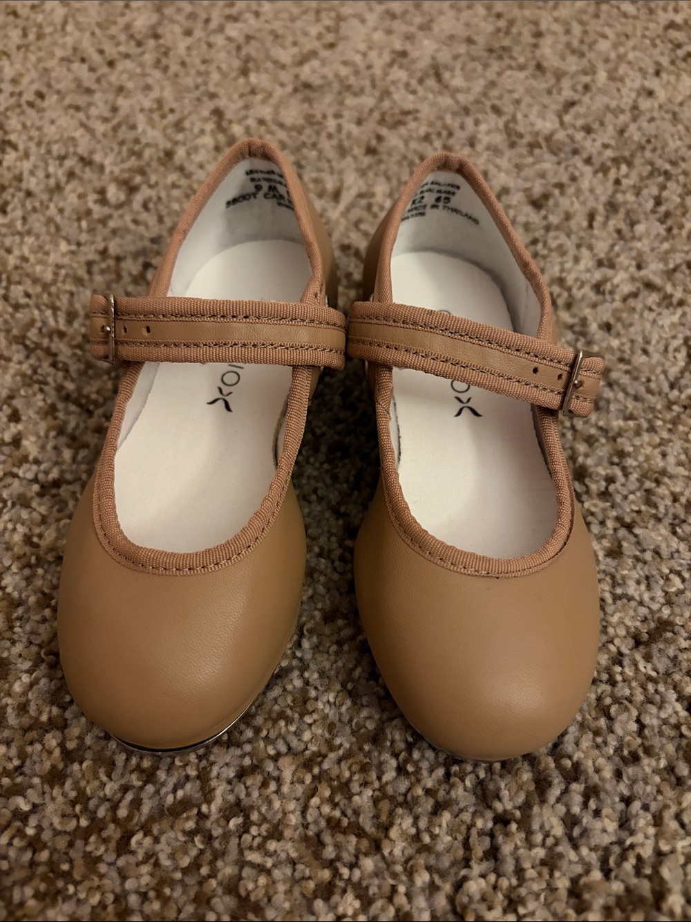 Capezio Kids Tan Mary Jane Tap Shoes